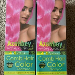 4-in-1 Comb Hair Color Shampoo — Vibrant Pink